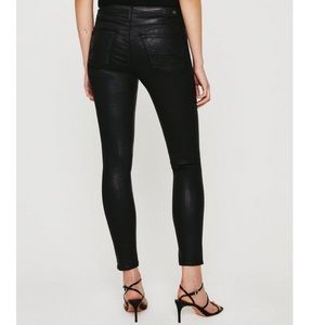 AG Jeans Legging Ankle Leatherette Ltt lt super black size 25 NWT $285